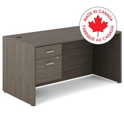 Desk-Newland Single Pedestal 60X30 Absolute Acajou - NLP111 ACJ
