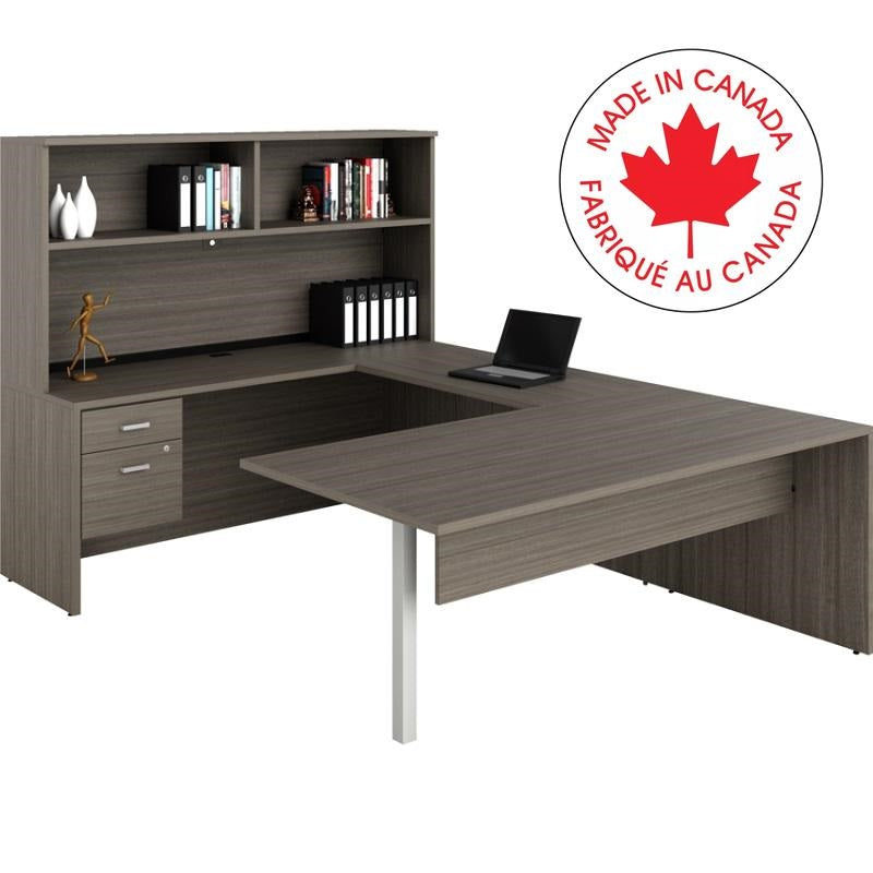 Workstation-Newland U Shaped Suite 72X102 Absolute Acajou - NLP331 ACJ TTU ST