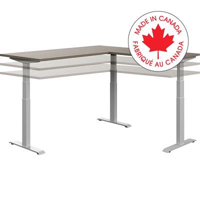 Desk-Newland, Height Adjustable 3 Leg, 66X66 Absolute Acajou - NLP413 ACJ TUN ST