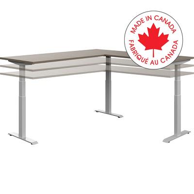 Desk-Newland, Height Adjustable 3 Leg, 72X72 Absolute Acajou - NLP414 ACJ TUN