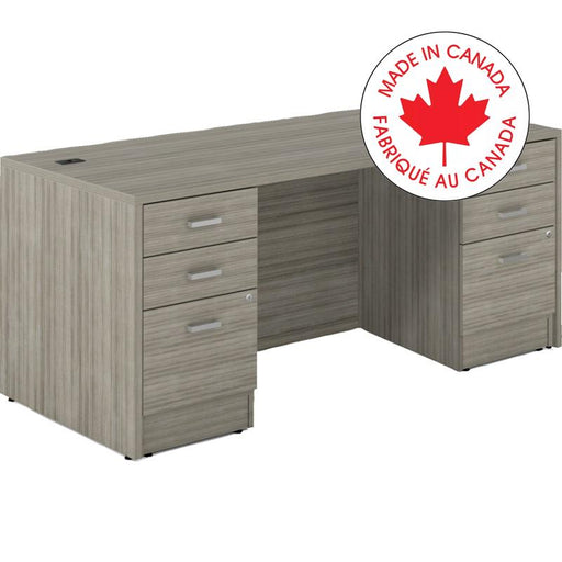 Desk-Newland Double Pedestal, Box/Box/File 72X30" Grigio - NLP519 NGL