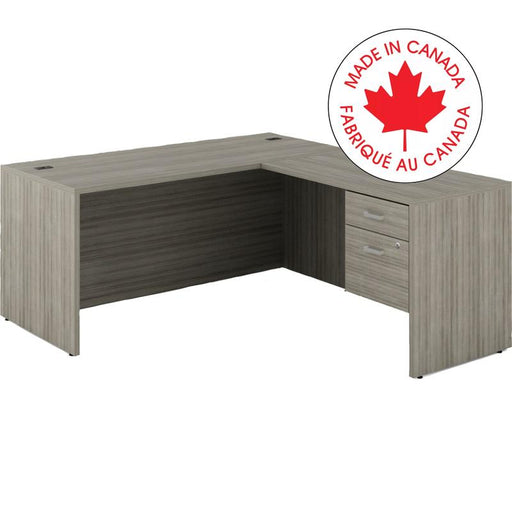 Workstation-Newland L Shaped Desk 66X72 Absolute Grigio - NLP520 NGL