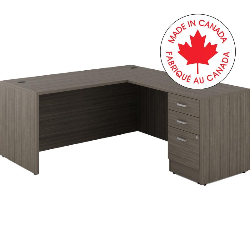 Workstation-Newland L Shaped Desk Bx/Bx/Fl 66X72 Acajou - NLP521 ACJ