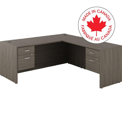 Workstation-Newland L Shaped Desk Bx/Fl 72X78 Acajou - NLP522 ACJ