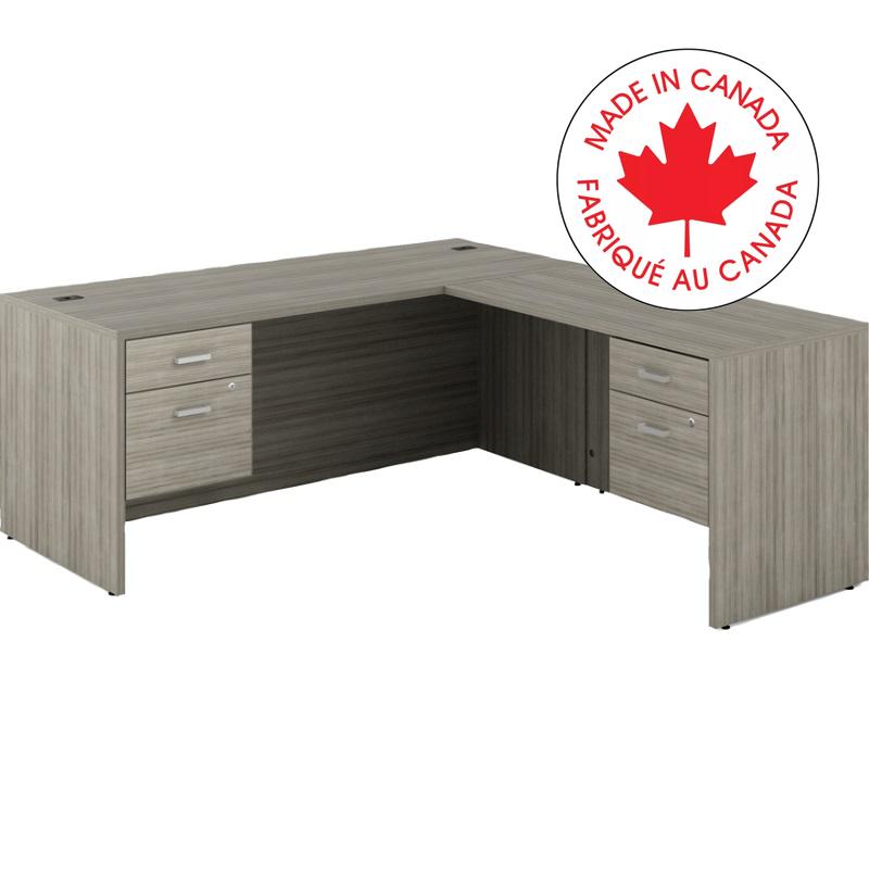 Workstation-Newland L Shaped Desk Bx/Fl 72X78 Grigio - NLP522 NGL