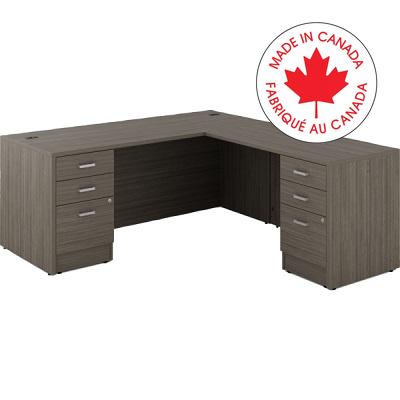 Workstation-Newland L Shaped Desk 72X78 Absolute Acajou - NLP523 ACJ