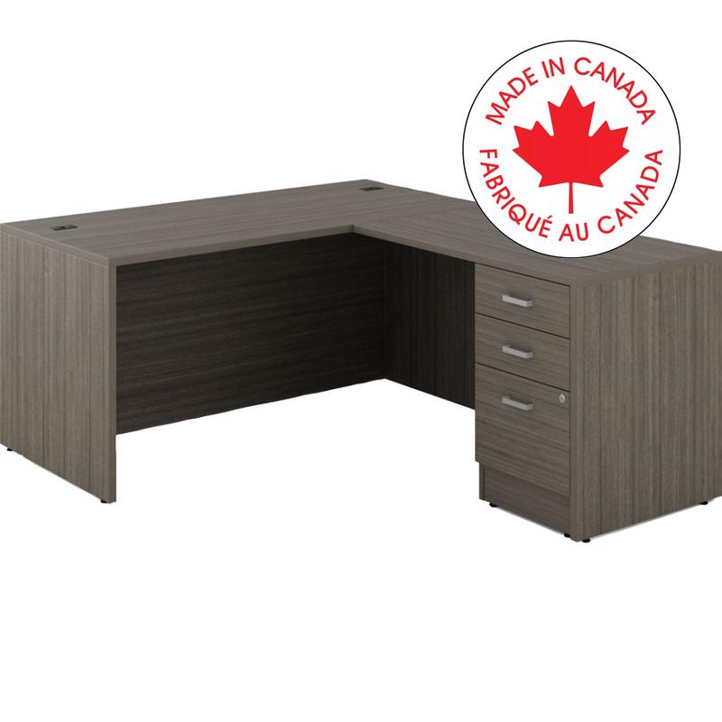 Workstation-Newland L Shaped Desk Bx/Bx/Fl 60X72 Acajou - NLP525 ACJ