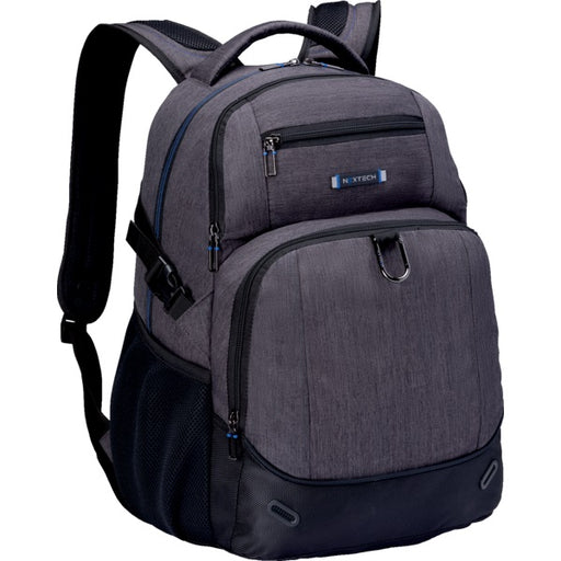 Backpack-Nextech Holds 15.6" Laptop, Grey - NXT010 005