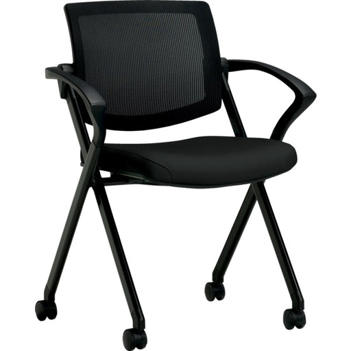 Chair-Guest, Mesh Gennex, Dual Wheel With Arms, Black - OTG11340 WA54 BLK ST