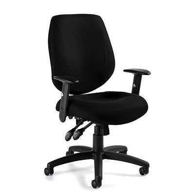 Chair-Operator Six 31 Medium Back, Quilt Black - OTG11631B QL10 BLK