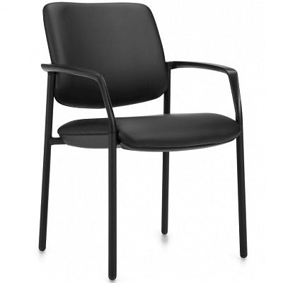 Chair-Guest Eor, Low Back, Luxhide Bonded Leather Black - OTG3920B