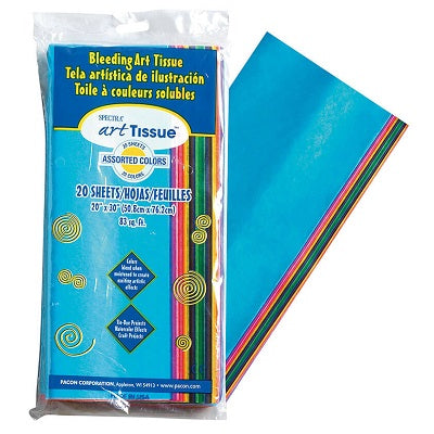 Tissue Paper-20" X 30" Spectra Assorted, 24 Sheets/Pack - P0058506