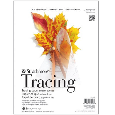 Tracing Paper Pad-Strathmore Series 200, 9"X12" 40Sheets - P25-209-1