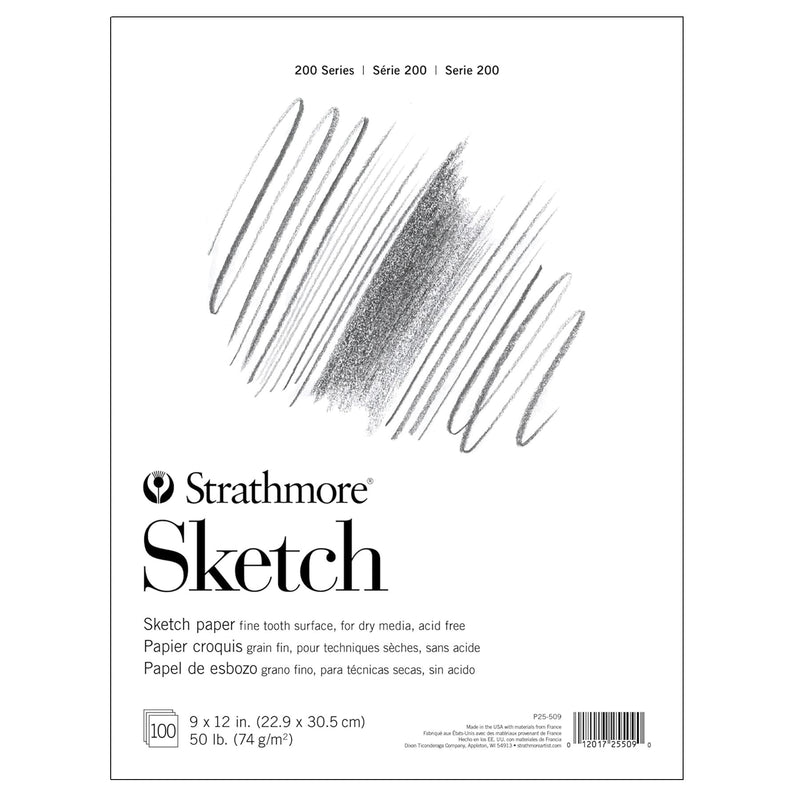 Sketch Book-Strathmore 200 Series 9"X12", 100 Sheets - P25-509-1
