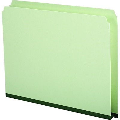 File Folder-Pressboard Letter, Straight Cut Tab, Green - P421 S