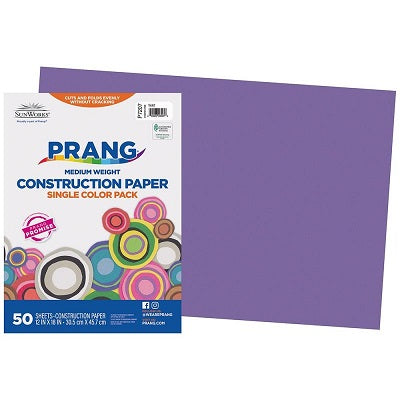 Construction Paper-Prang 12"X18", Violet 50 Sheets - P7207