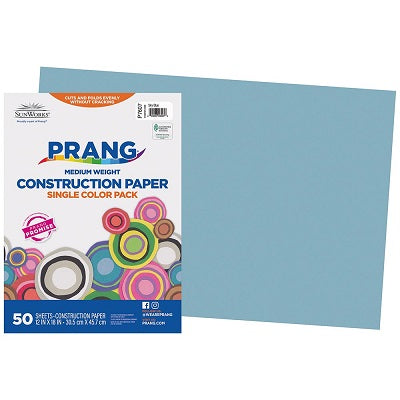 Construction Paper-Prang 12"X18", Sky Blue 50 Sheets - P7607