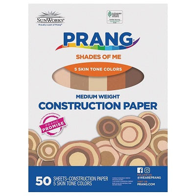 Construction Paper-9X12" Multicultural Colour Assorted 50/Pk - P9509