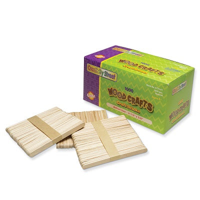 Craft Sticks-Natural 4.5" X 3/8 1000/Box - PAC3775-01