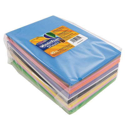 Foam Sheets-Wonderfoam, 5-1/2"X8-1/2" Assorted 40/Pk - PAC4301