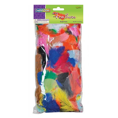 Feathers-Decorative Plumage Bright Hues Assorted 28Gm - PAC4502