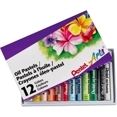 Pastels-Oil Pentel Arts, 12 Colours - PHN-12C