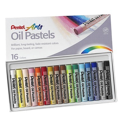 Pastels-Oil Pentel Arts, 16 Colours - PHN-16