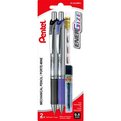 Pencil-Mechanical Energize 0.5Mm With Refills 2/Pk - PL75LEBP2