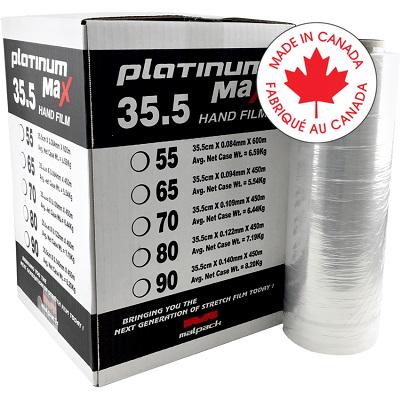 Stretch Wrap-17.7" X 1476' 80 Gauge Platinum Max, Clear 4/Ct - PS00668