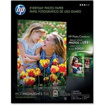 Paper-Hp Glossy Photo, 8.5X11 53Lb. 50/Pack - Q8723A