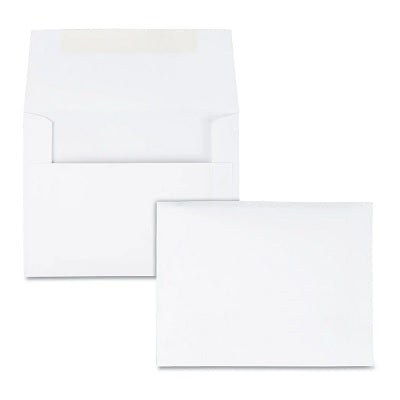 Envelope-Invitation 4-3/8X5-3/4 White 100/Box - QUA36217