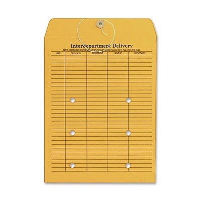 Envelope-Interoffice 10X13 Kraft 100/Box - QUA63571