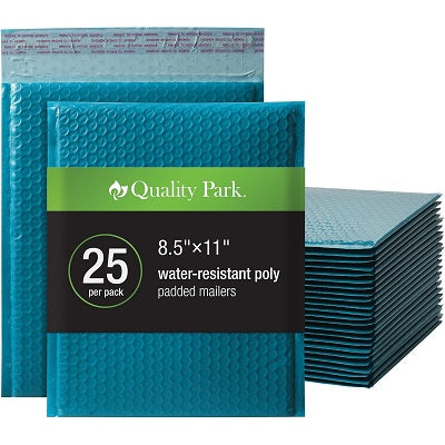 Mailer-Bubble Poly, 8.5" X 11" Blue 25/Bx - QUA85867