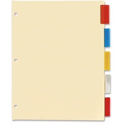 Index Dividers-Insertable, Letter, 5 Tab Assorted - R213-5A