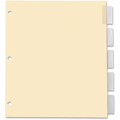 Index Dividers-Insertable, Letter, 5 Tab Clear - R213-5C