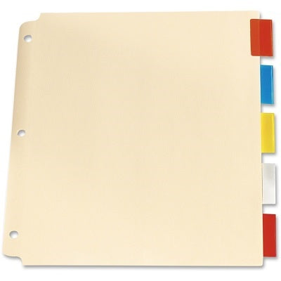 Index Dividers-Insertable, Oversized, 5 Assorted Tabs - R215-5A