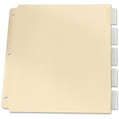 Index Dividers-Insertable, Oversized, 5 Clear Tabs - R215-5C