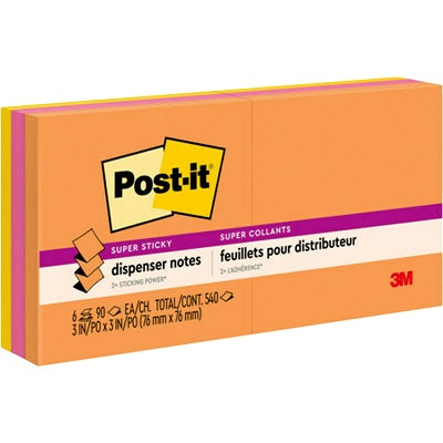 Notes-Post-It, Pop-Up 3X3 Super Sticky, Energy Boost - R330-6SSUC