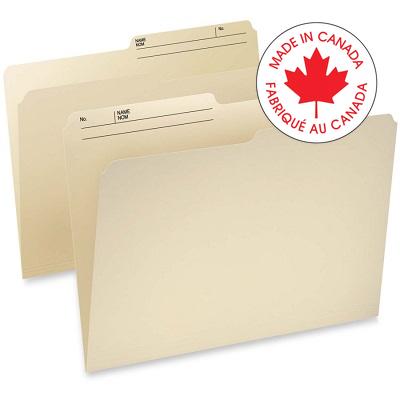 File Folder-Letter 9.5 Point Reversible Manila - R409