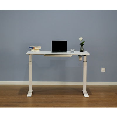 Desk-Hdl Rise Height Adjustable, White - RIS-E1-2LEG-WH