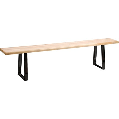 Bench-Locker Room, Woodtop, Black Base  9.5" X 72" X 16.5" - RL873