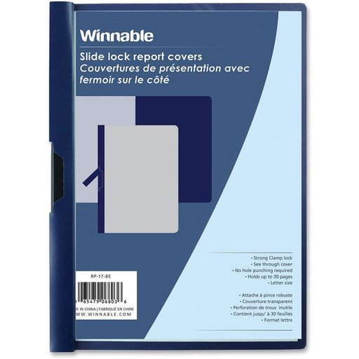 Report Cover-Slidelock, Letter Blue 30 Sheet Capacity - RP-17L-BE