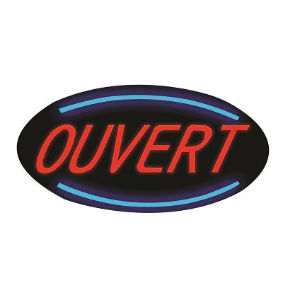 Sign-Led Oval, Open, French - RSB-1330F