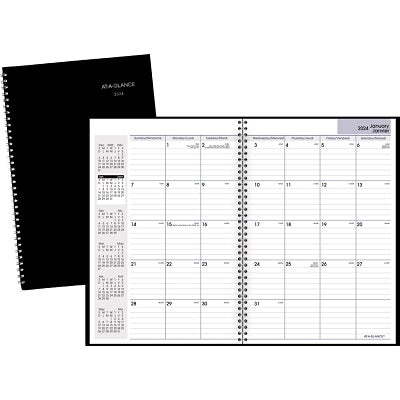 Planner-14 Month, 7-7/8X11-7/8 Black Bilingual 2025 - SF2-00