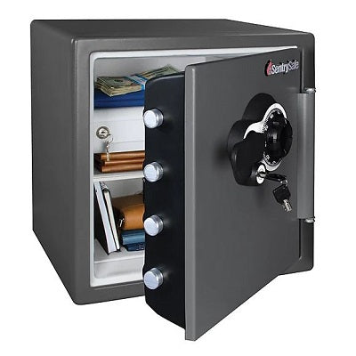 Safe-Fire/Water 1.19 Cu.Ft Combination Lock & Key, Black - SFW123DSBSSC