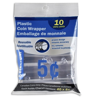 Coin Wrappers-Selectum Plastic, $0.05 10/Pack - SL31444