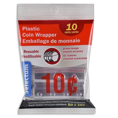 Coin Wrappers-Selectum Plastic, $0.10 10/Pack - SL31445