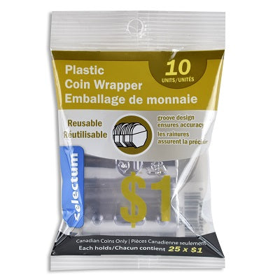 Coin Wrappers-Selectum Plastic, $1.00 10/Pack - SL31447