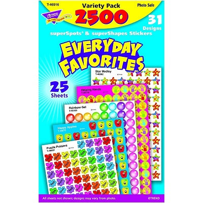 Stickers-Variety Pack, Everyday Favourites - T46916