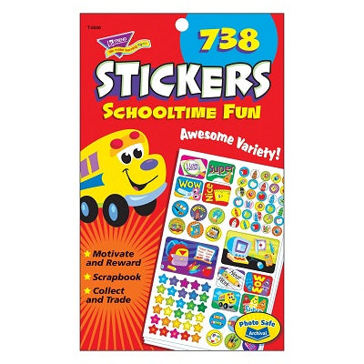 Stickers-Variety Pack, Schooltime Fun - T5008